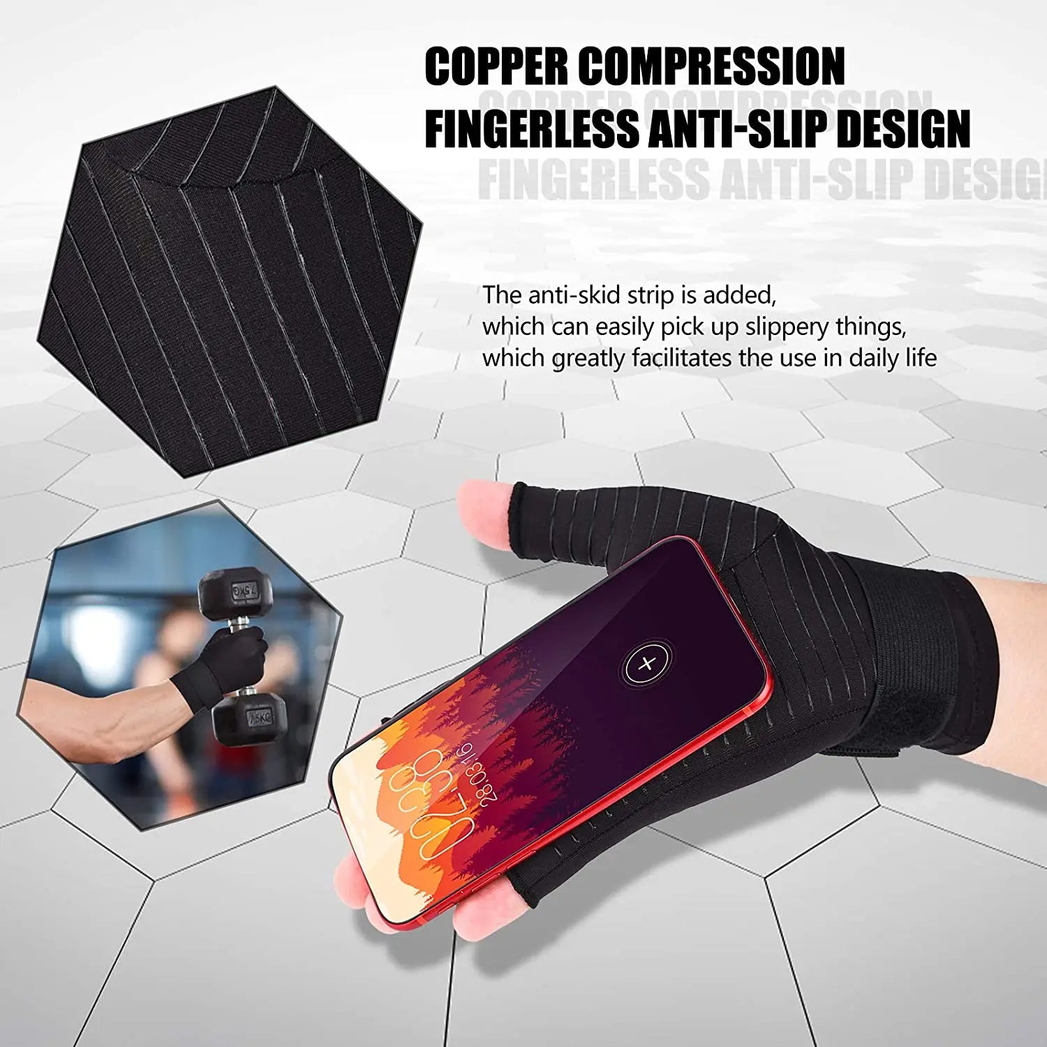 Arthritis Gloves Wrist Hand Thumb Support Gloves Silicone Gel Arthritis Pressure Corrector Massage Pain Relief Gloves