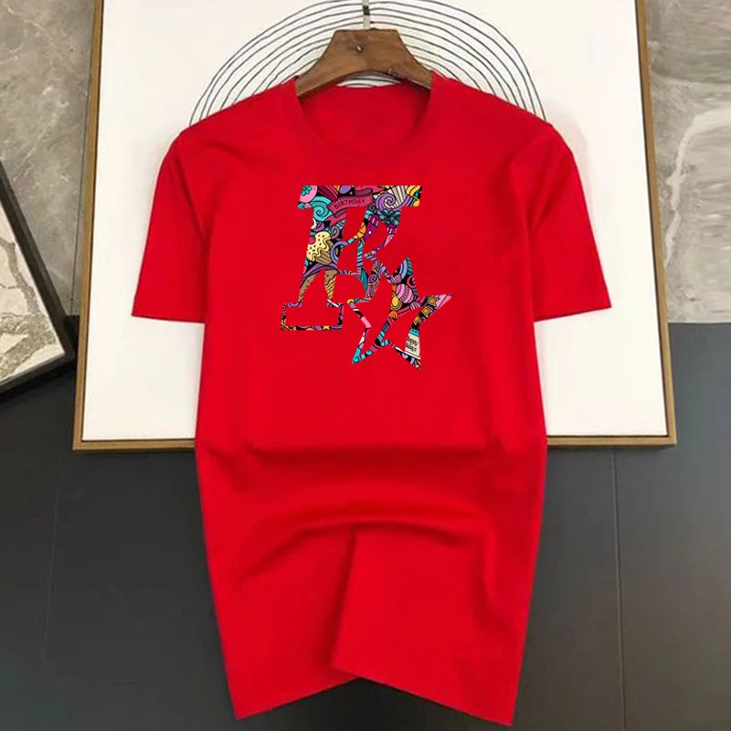 2023 Men's and Women's New Star K Top Basic Cotton T-shirt Summer round neck fashionable casual short sleeves