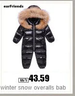Children Autumn Winter Overall For Infant Down Cotton Thicken Clothes Hooded new born Baby costume Boys Girls Jumpsuit Romper