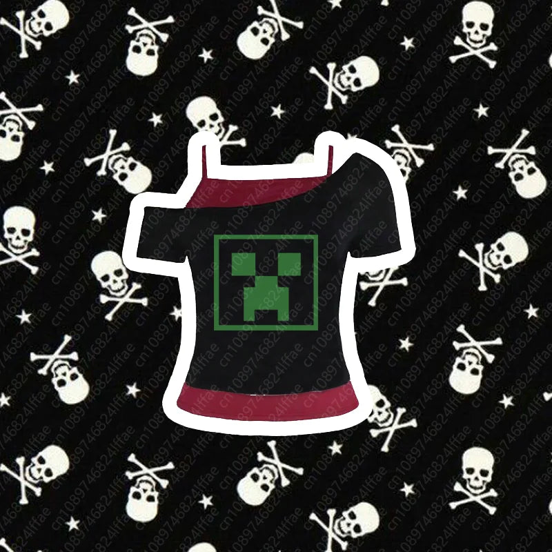 Punk Streetwear Y2k Crop Top Women Sexy Harajuku Baby Tees Aesthetic Letter Print Graphics Goth Casual Short Sleeve Slim T shirt
