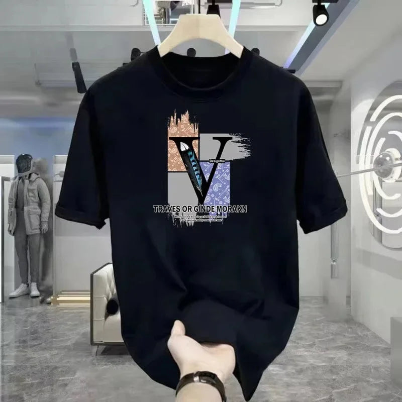2025 Mens Womens  T-Shirt Summer High Quality Cotton Print Streetwear Brand Vintage Oversized  T-shint