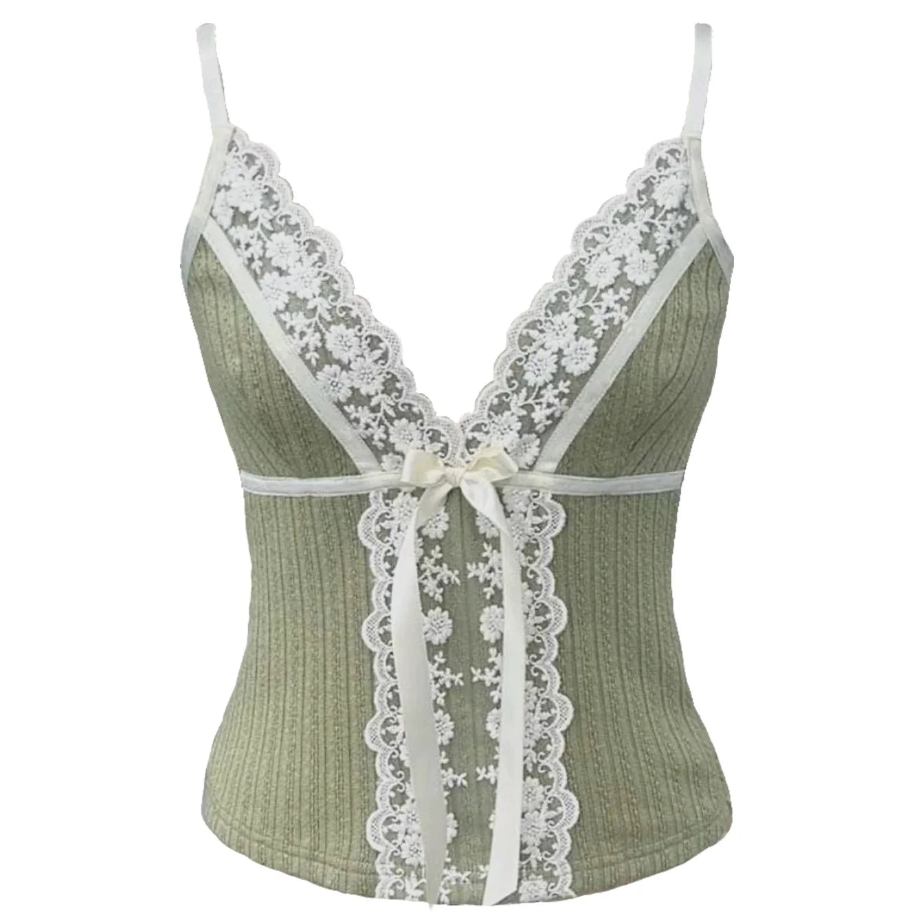 Fashion Y2k Vintage Summertime Fairy Loose V-neck vest Lace Kawaii style print Emo girl street wear tank tops trash crop tops