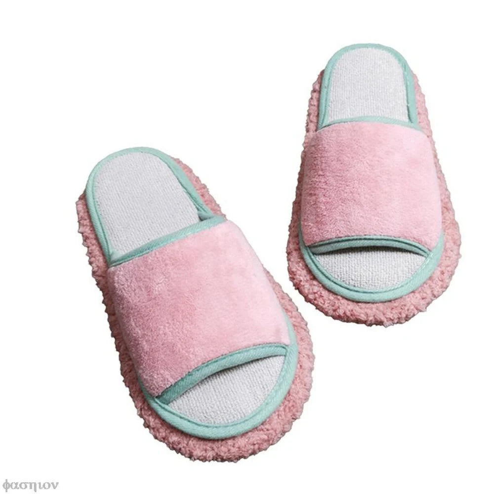House Floor Detachable Lazy Polishing Cleaning Microfibre Mop Slipper Mopping Shoes Foot Shoes