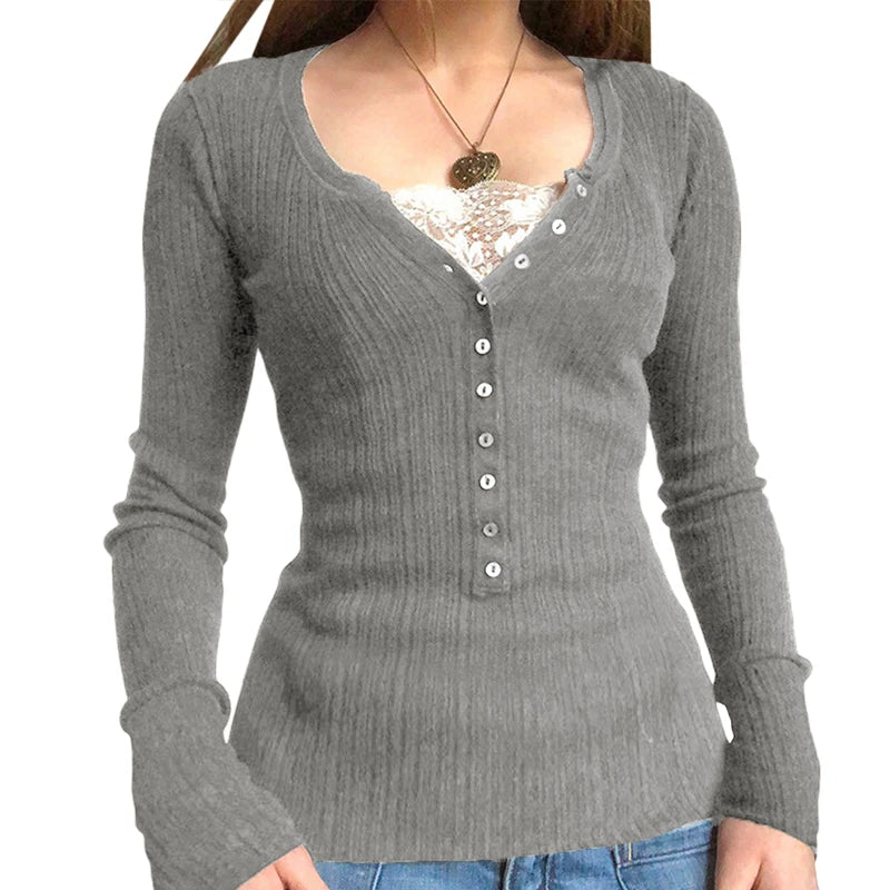 Aesthetic Coquette Knit Sweaters Outfit Vintage Babydoll Tops Pullovers Lady Autumn Square Neck Long Sleeve Knitwear Jumpers Y2k