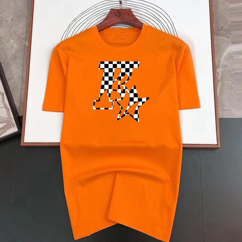 2023 Men's and Women's New Star K Top Basic Cotton T-shirt Summer round neck fashionable casual short sleeves