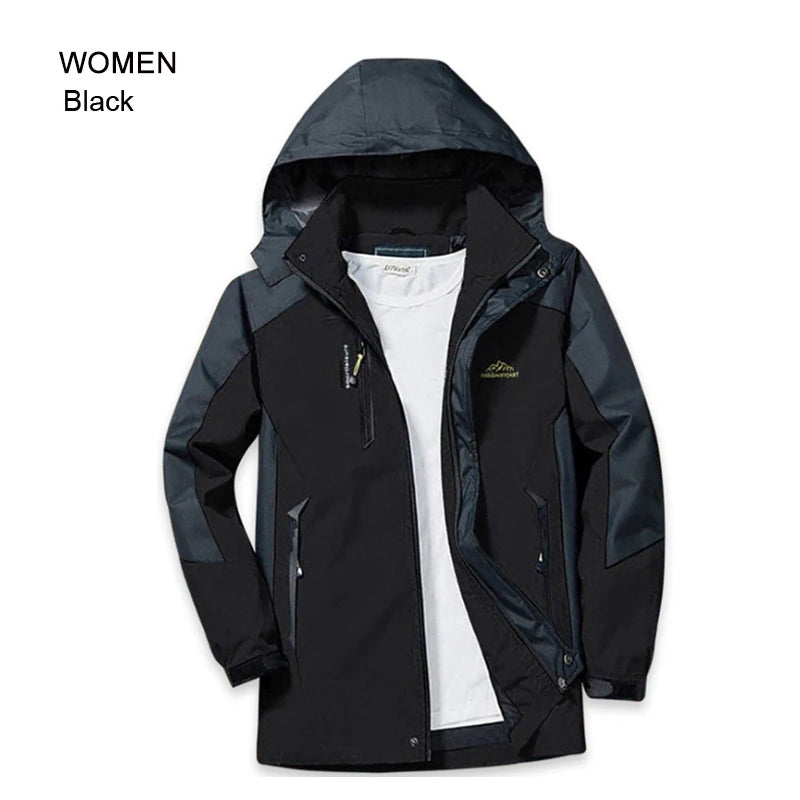 Women Autumn Trekking Jacket Outdoor Hiking Rain Coat Windbreaker Waterproof Hooded Camping Cycling Climbing Warm