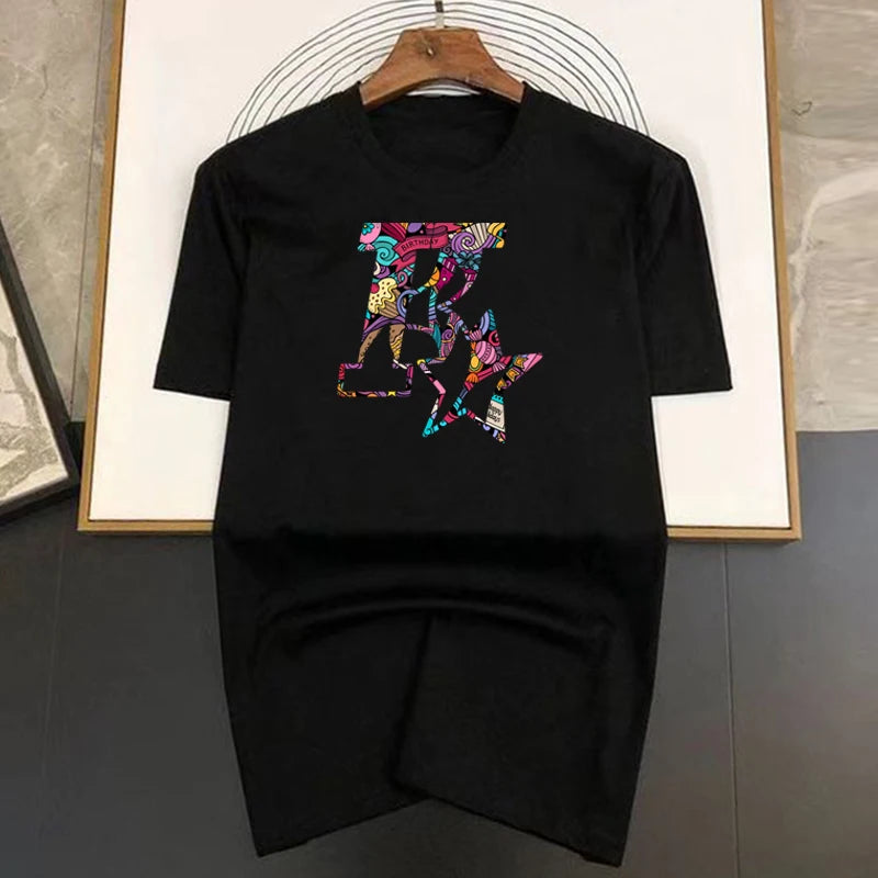 2023 Men's and Women's New Star K Top Basic Cotton T-shirt Summer round neck fashionable casual short sleeves