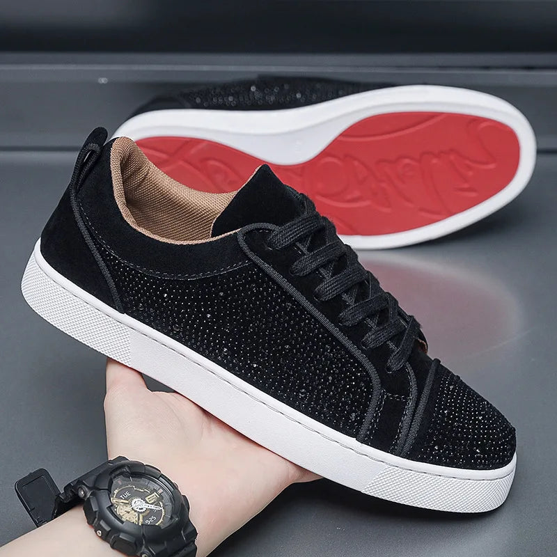 Rivet Men's Casual Sneakers Walking Men Casual Shoes Fashion Brand Sport Male Man Sneakers Shoes Designer Platform Mens Shoes