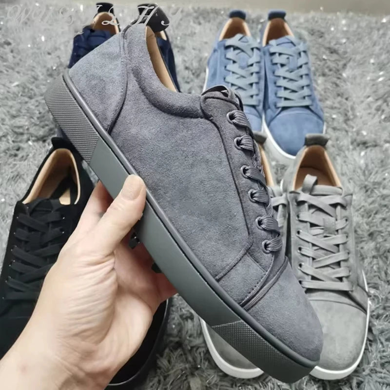Women's Casual Rivet Flat Soled Lace Up Low Sneakers White Light Comfortable Couple Shoes Autumn Non Slip Men's Running Shoes