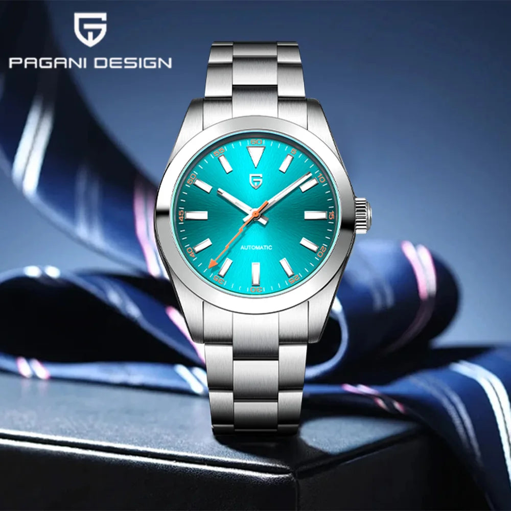 Pagani design2025 men's luxury mechanical watch men's NH35 movement automatic watch Sapphire 10bar stainless steel fashion clock