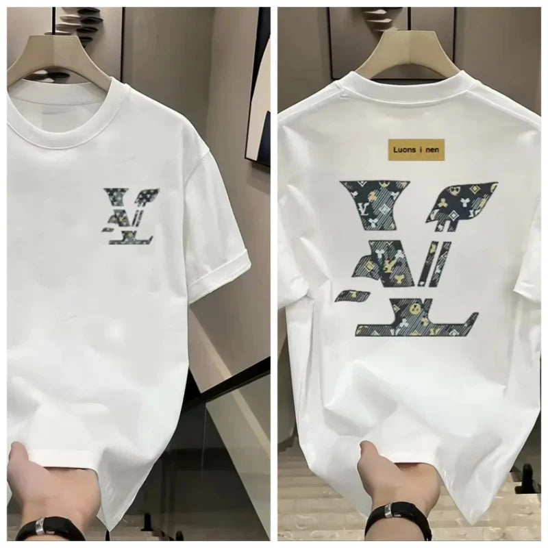 Round-neck Printed Short-sleeved 2025 Summer New Short-sleeved T-shirt for Men and Women Kids T-shirt