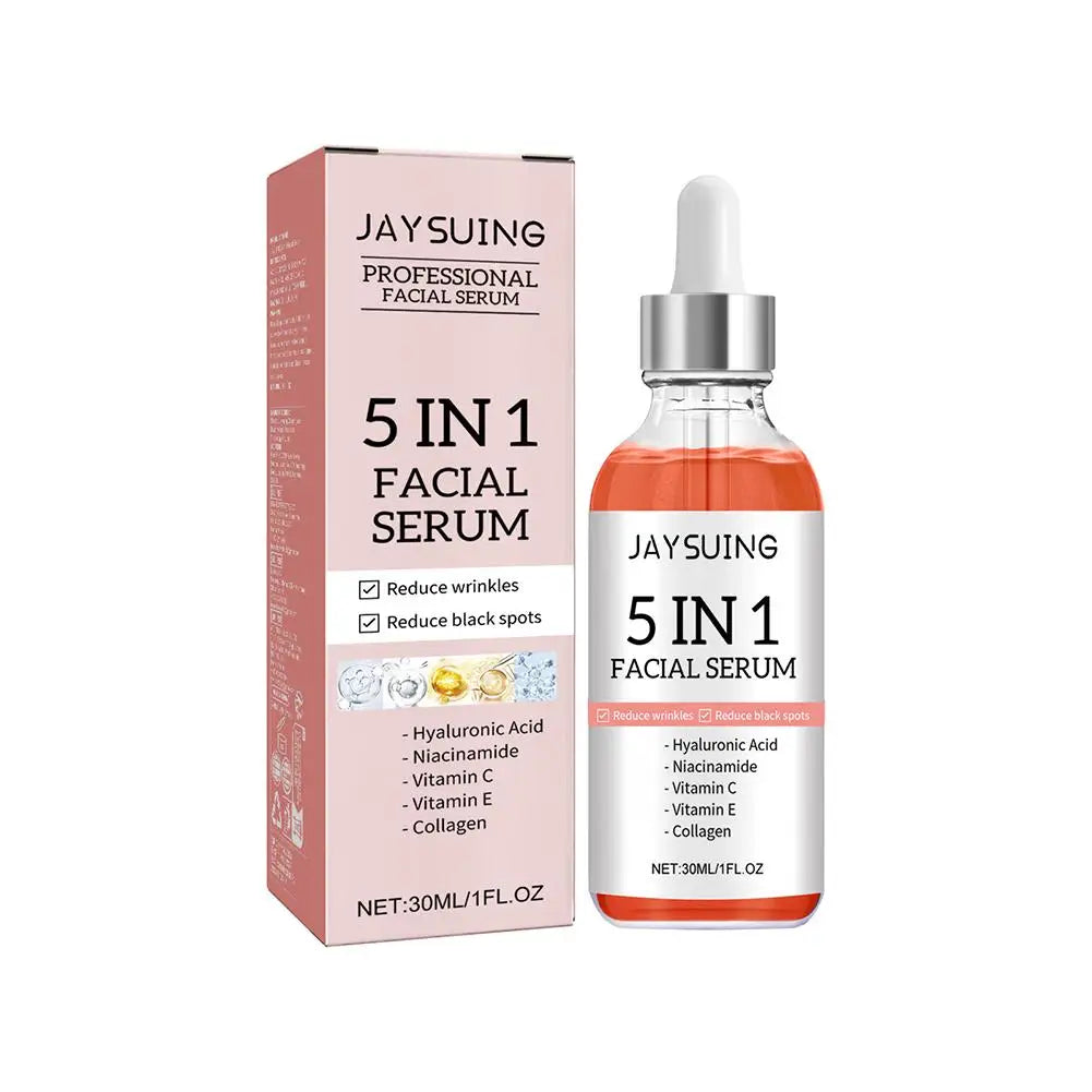 Jaysuing 5-In-1 Niacinamide Essence Hyaluronic Acid Serum Vitamin C Skincare Moisturizing Brightening Rejuvenation Skin Care