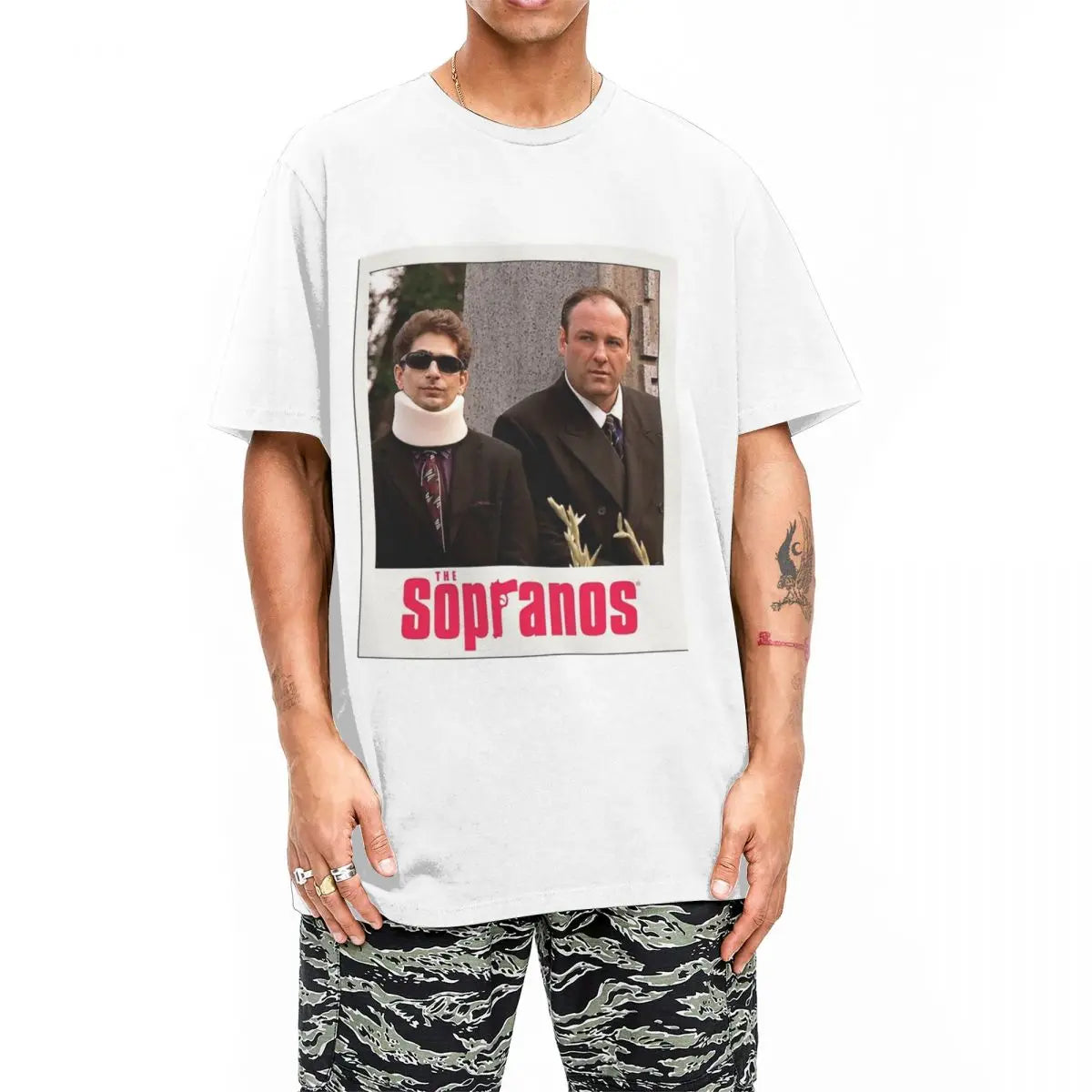Tony Soprano Pop Culture T-Shirt Harajuku T-Shirts Short Sleeves Funny Tshirt Beach Cotton Round Neck Oversized Clothes