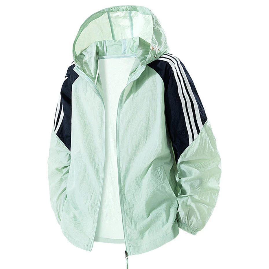 8XL Plus Size Men Jackets Summer Hooded Windbreaker Thin Lightweight Jackets Plus Size 7XL 6XL Jackets Sun Protection Outwear