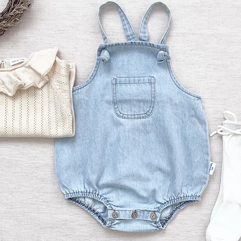 Autumn Newborn Denim Overalls  0-3Yrs Infant Baby Girls Boys Romper Baby Girls Boys Jumpsuit Overall Toddler Girl Cowboy Clothes