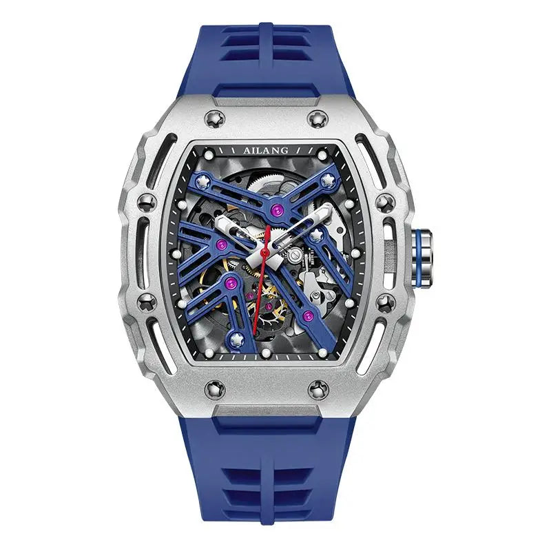 AILANG New Sports Skeleton Mechanical Wristwatch Stainless Steel Waterproof Automatic Watch Top Brand Men Watches Reloj Hombre