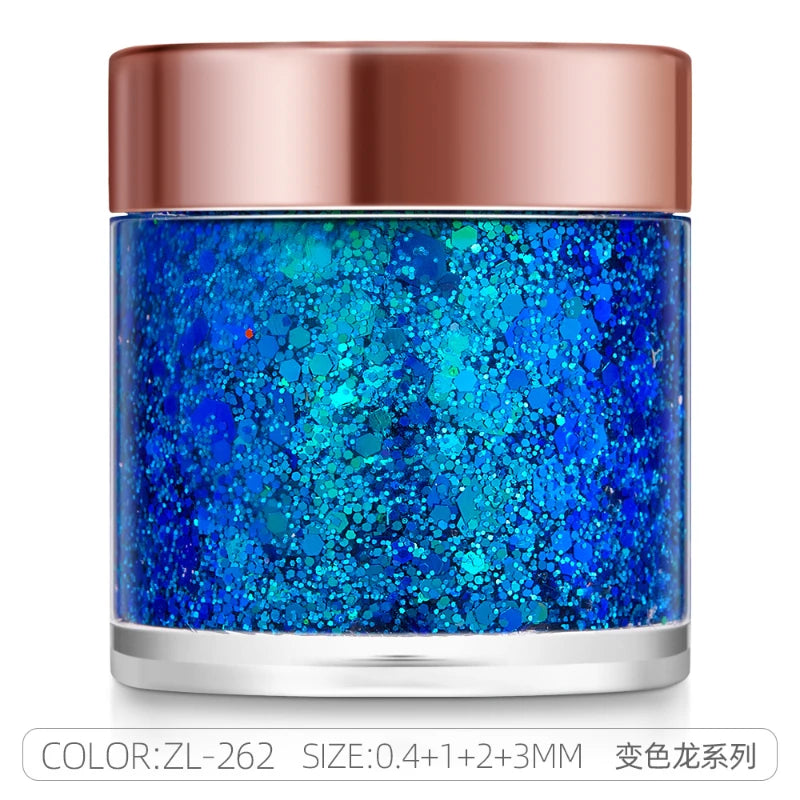 Sequins Body Glitter Gel,Make Up Long Lasting Glitter For Body Face Hair Eyeshadow,Festival Party Carnival Makeup Decorations