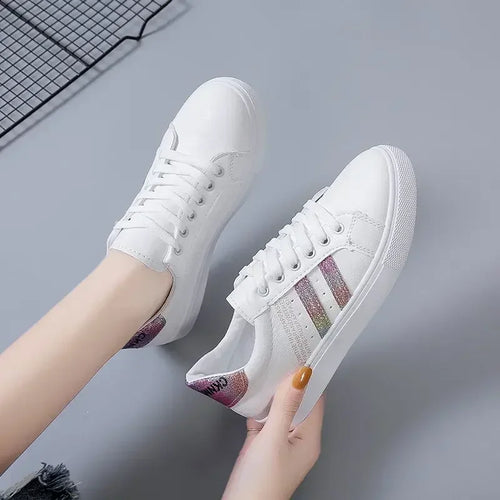 *Zapatos Informales Vulcanizados De Cuero Pu Para Mujer, Zapatillas De Deporte Blancas, Moda De Primavera, Nuevo Off White Shoes
