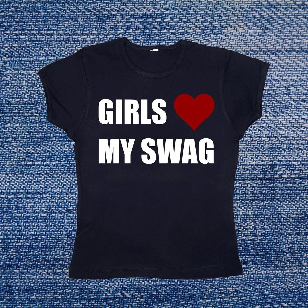 y2k clothes Fashion love letter graphics fairy grunge Summer Crop Tops Slim 2000s Harajuku baby tee Goth Short Sleeve T-shirt