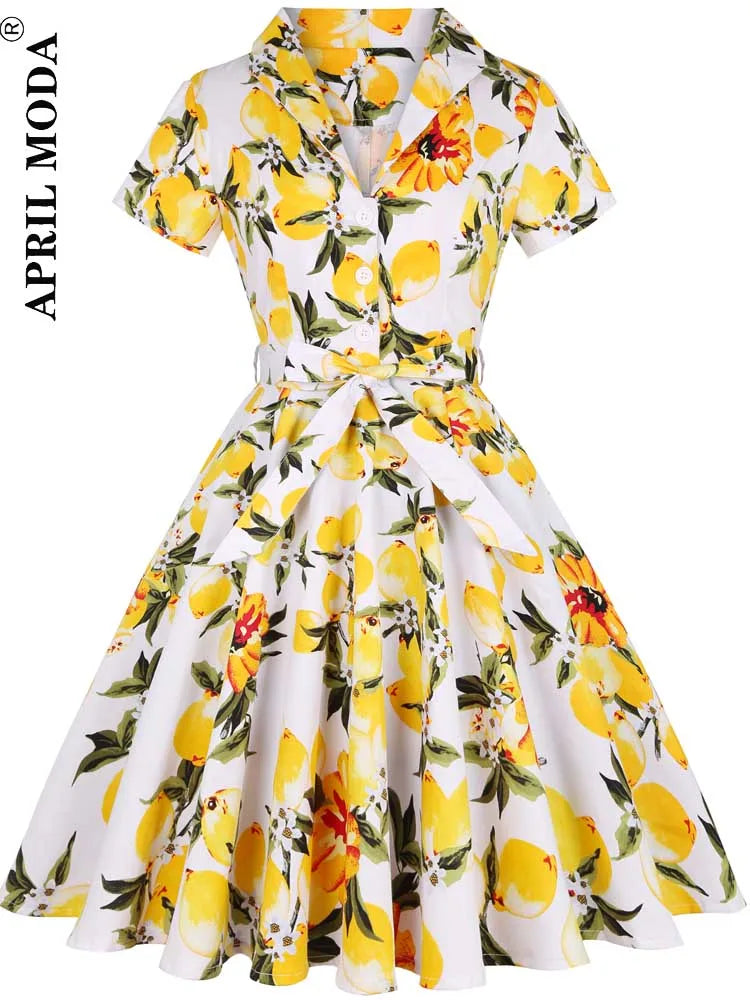 2025 Parrot Bird Print Summer Women Vintage Dress Casual Green Retro Pin UP Pinup Party Robe Rockabilly 50s 60s Swing Sundress
