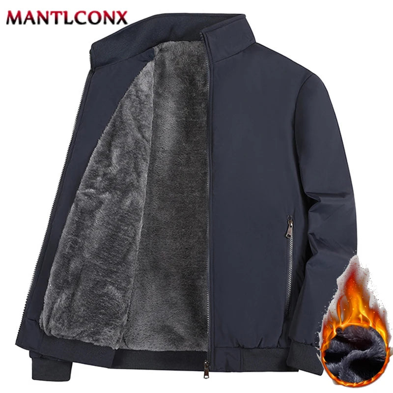 Winter Thick Warm Blazer Jacket Men Fleece Lining Winter Jackets for Men Autumn Office Dress Coat Social Formal Outerwear L-3XL