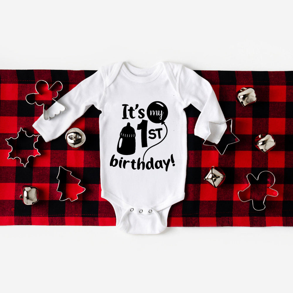 My First Birthday Bodysuits Body Baby Clothes Kids Playsuit Birthday Party Gift Boys Girls Romper Infant Winter Fashion Jumpsuit
