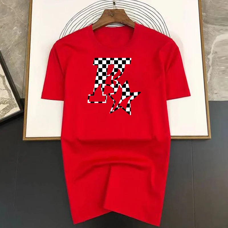 2023 Men's and Women's New Star K Top Basic Cotton T-shirt Summer round neck fashionable casual short sleeves