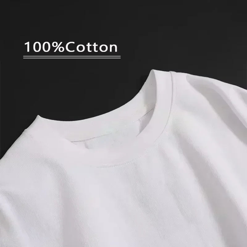 High Quality Round Neck Short-sleeved T-shirt Light Luxury Trendy Brand Letter Printing Versatile Cotton Men's and Women's Top