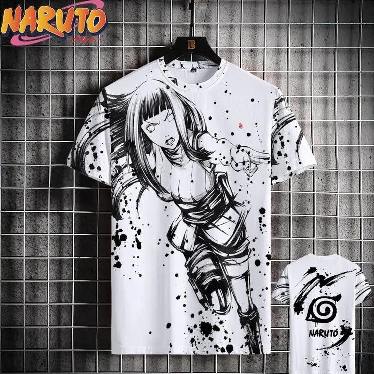 MINISO Summer Men's T Shirt Japanese Anime 3D Prints Casual Short Sleeve Tees Street Oversized Clothing Fashion Cartoon T-Shirts