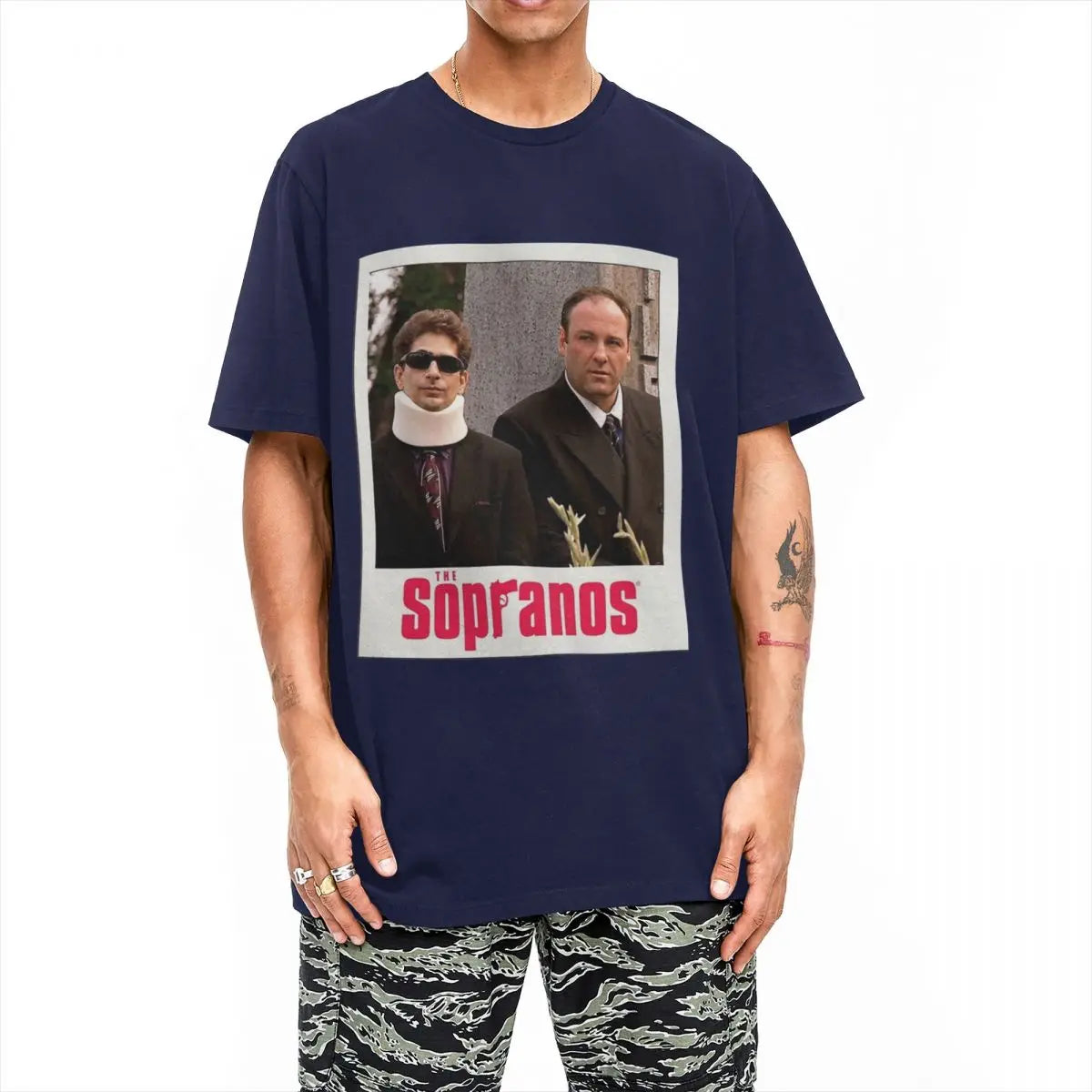 Tony Soprano Pop Culture T-Shirt Harajuku T-Shirts Short Sleeves Funny Tshirt Beach Cotton Round Neck Oversized Clothes