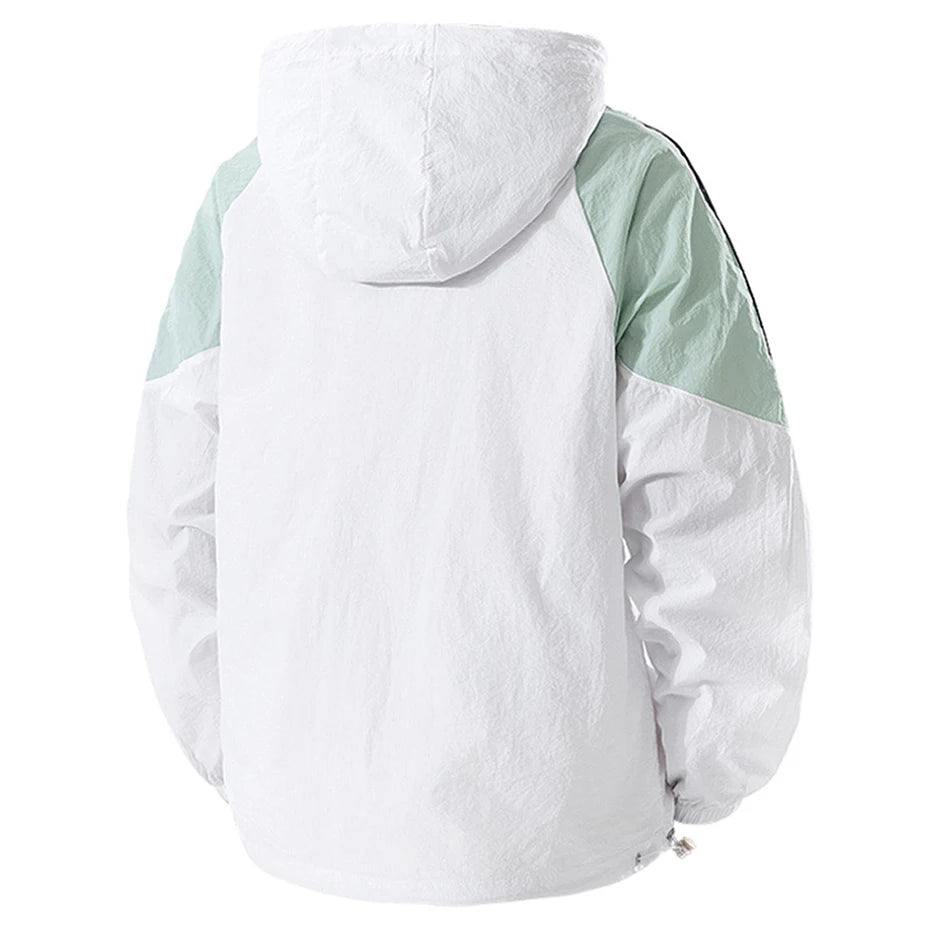 8XL Plus Size Men Jackets Summer Hooded Windbreaker Thin Lightweight Jackets Plus Size 7XL 6XL Jackets Sun Protection Outwear