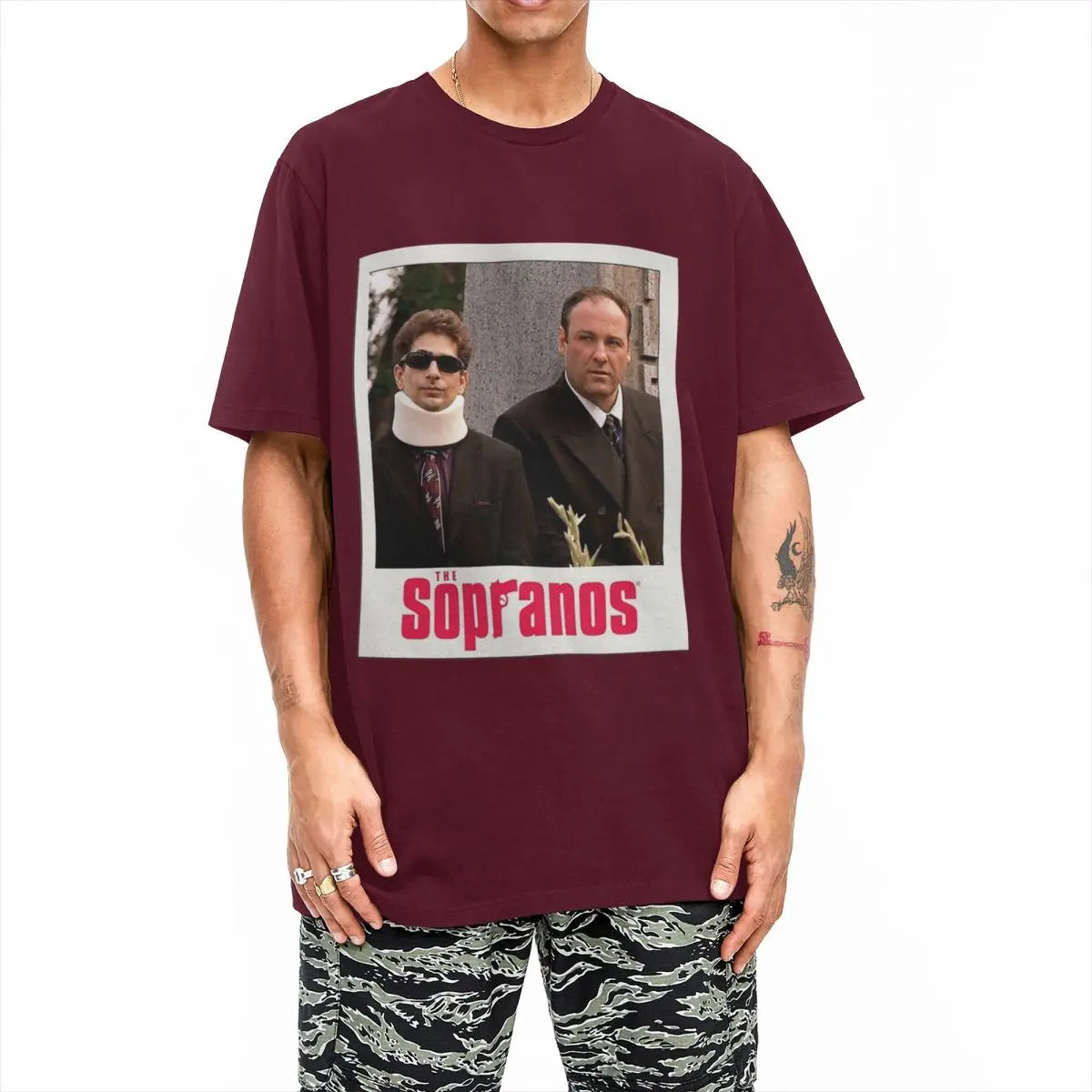 Tony Soprano Pop Culture T-Shirt Harajuku T-Shirts Short Sleeves Funny Tshirt Beach Cotton Round Neck Oversized Clothes