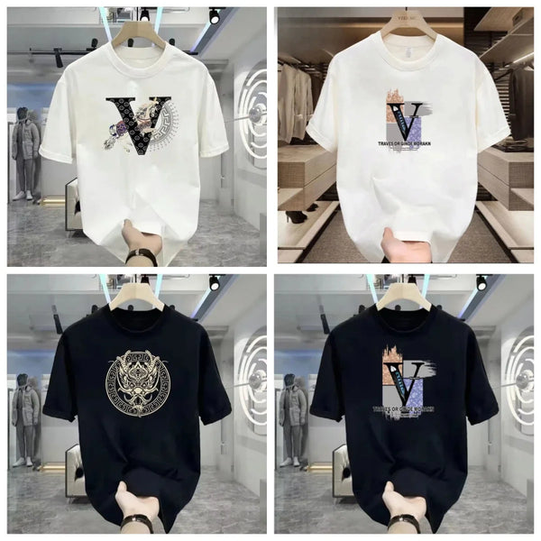 2025 Mens Womens  T-Shirt Summer High Quality Cotton Print Streetwear Brand Vintage Oversized  T-shint