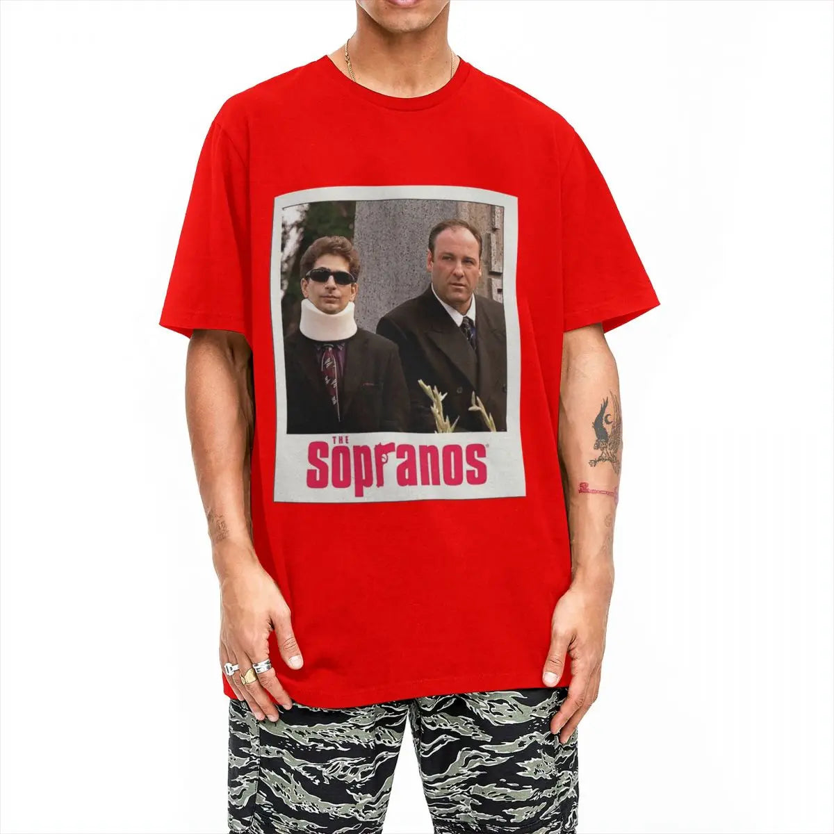Tony Soprano Pop Culture T-Shirt Harajuku T-Shirts Short Sleeves Funny Tshirt Beach Cotton Round Neck Oversized Clothes
