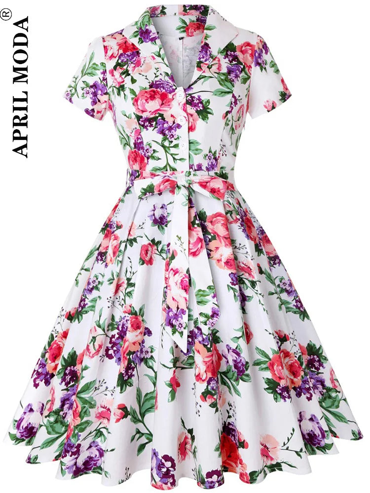 2025 Parrot Bird Print Summer Women Vintage Dress Casual Green Retro Pin UP Pinup Party Robe Rockabilly 50s 60s Swing Sundress