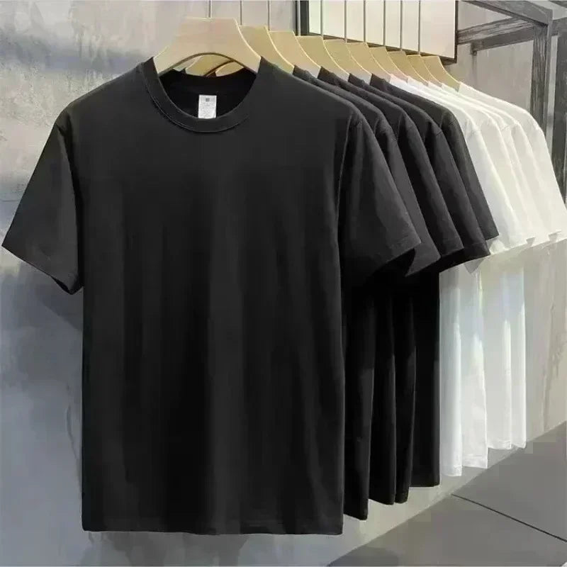 Luxury Printed Short Sleeved T-shirt Instagram Summer Casual Loose and Versatile Round Neck Men's and Women's Plus Size Top