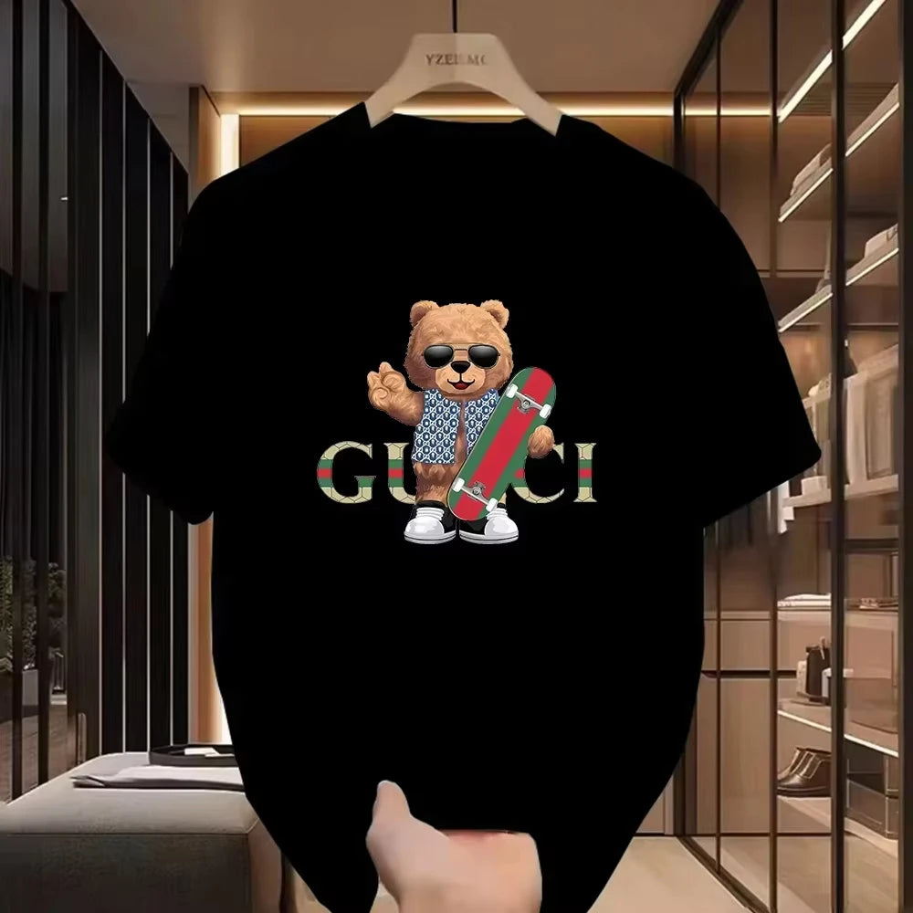 2025 The Latest Summer Men's and Women's Printed T-shirt Pure Cotton Harajuku Designer Classic Breathable Oversized  T-shirt