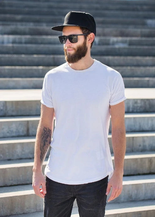 Men's T Shirt for Men The 2025 Summer New Fashion Casual Loose Versatile Trendy Brand Round Neck T-shirt Top Is 100% Pure Cotton