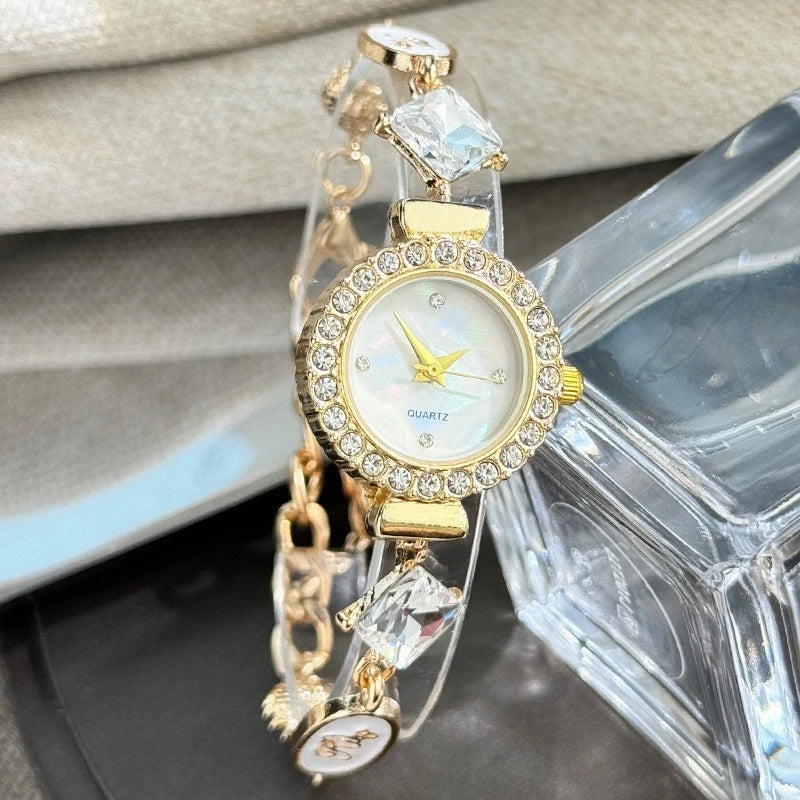 Trendy Letter Chain Women's Bracelet WristchWatch Adjustable Fashion Female Elegant Quartz Watch Montre Femme Luxe