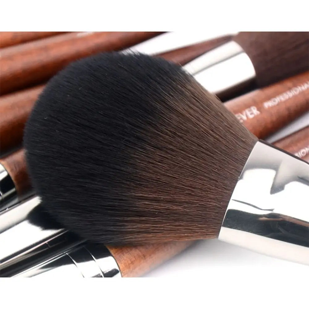 with Free Bag Buffing Foundation Brush Durable Aluminum Mouth Tube Round Head Makeup Brus Wood Handle Eyeliner Brush for Girls