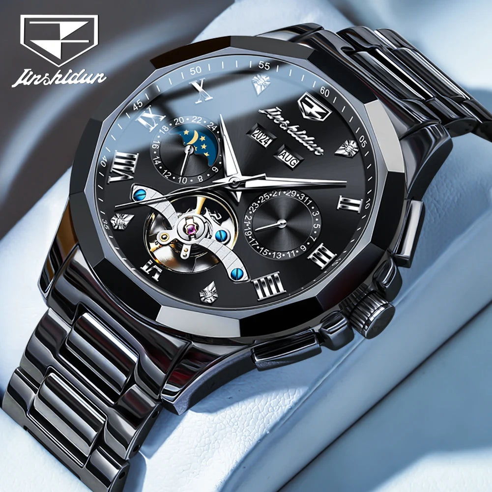 JSDUN Fashion Men Automatic Mechanical Watch High Quality Ceramic Waterproof Wrist Watch Men Top Brand Original Watches for Men