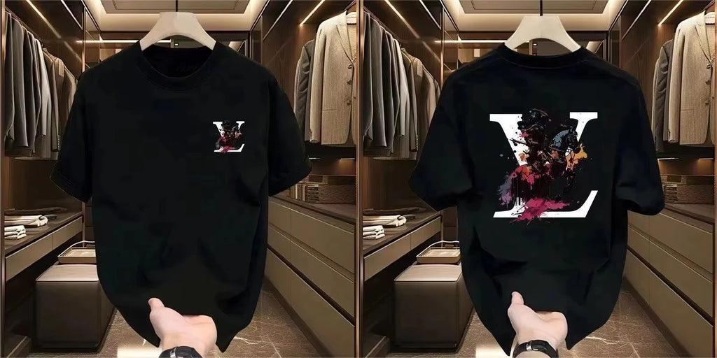 Mens Womens T-shirt Front Back Print Graphic High Quality Cotton Ventilate All-match Summer Creativity Tee Shirt T-shirt Tops