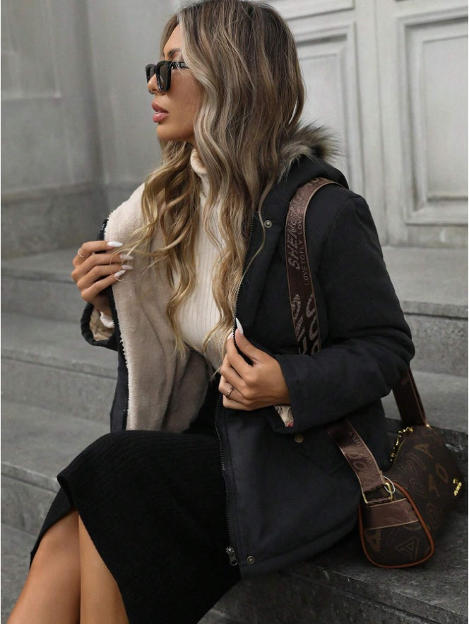 Aveloria Hooded Cinched Waist Casual ParkaPadded Insulated Polyfill Synthetic Insulation Winter Coat - Your Shopify