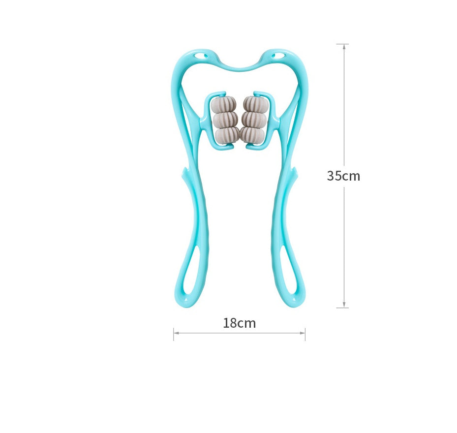 Multifunctional Manual Six-wheel Neck Massager Massage Relieve Roller Massage Tool - Your Shopify