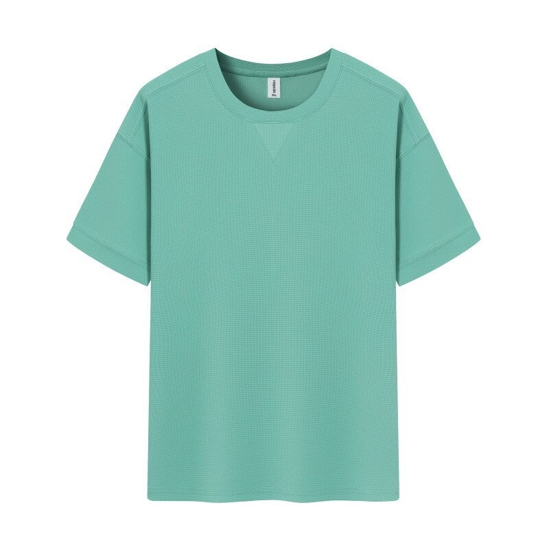 Waffle Heavy Short-sleeved T-shirt For Men - Your Shopify
