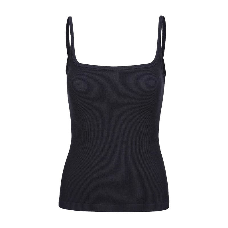 Invisible Chest Support Square Collar Sport Waistcoat For Women Top