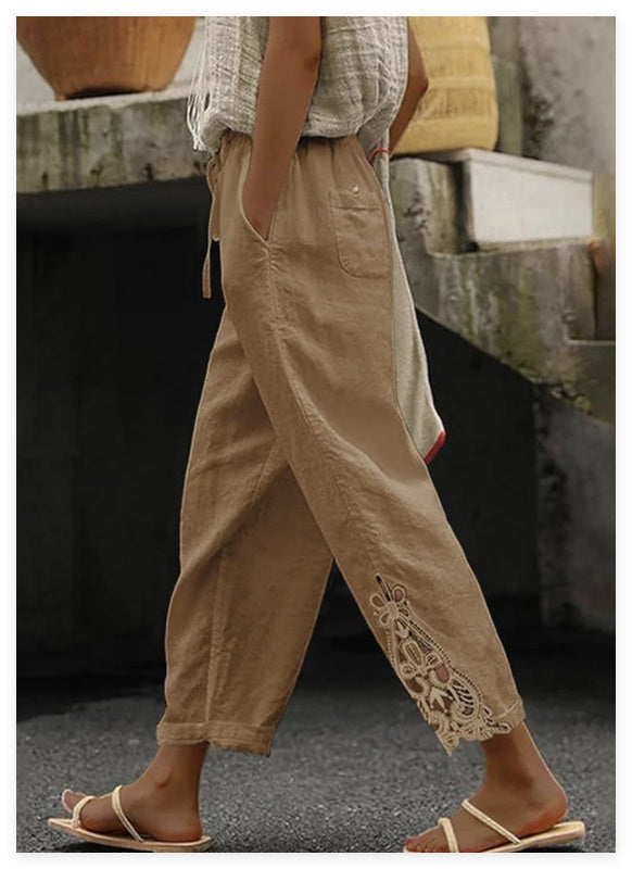 Women's Casual Pants Baggy Straight Trousers - Your Shopify