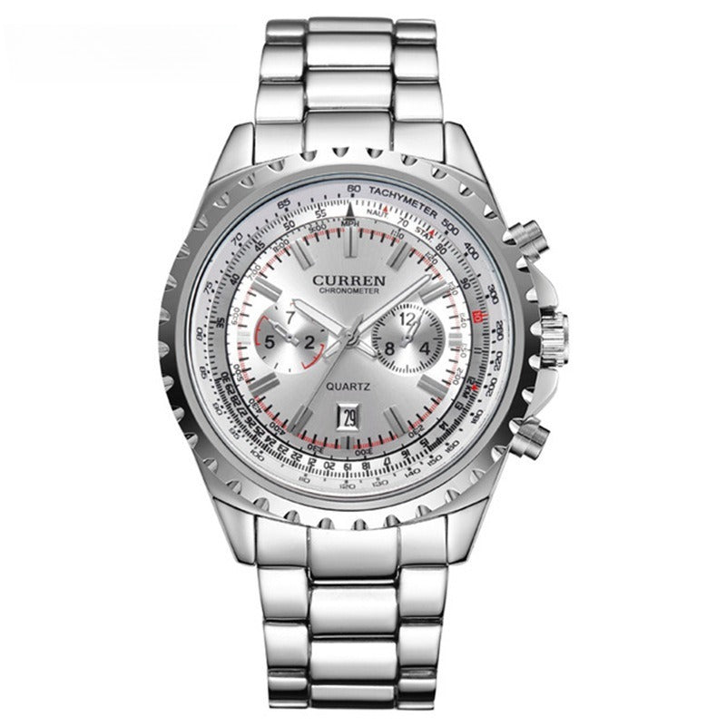 Men's Casual Quartz Movement Steel Band Wrist Business Watch - Your Shopify