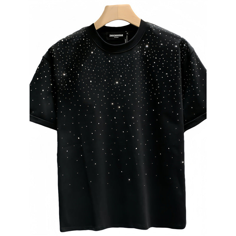 Fashion Men's T-shirt Niche Starry Hot Drilling - Your Shopify