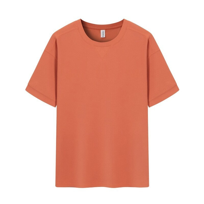Waffle Heavy Short-sleeved T-shirt For Men - Your Shopify